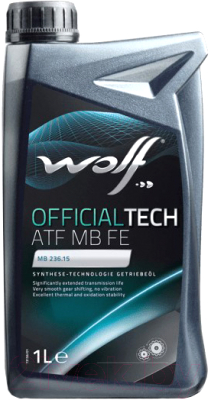 Трансмиссионное масло WOLF OfficialTech ATF MB FE / 3013/1 - фото