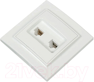 Розетка EKF Basic Минск СП RJ-45+Phone - фото
