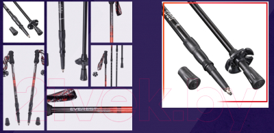 Трекинговые палки Tech Team Everest 3-х секционные