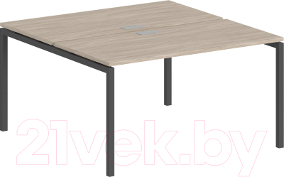 Письменный стол Norden 160x143.8x75 / SG.246.OL.44.AN (антрацит/дуб светлый) - фото