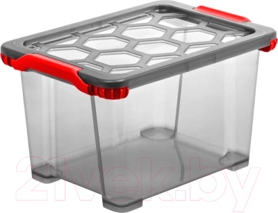 Контейнер для хранения Rotho Evo Total / 1008490000 (15л, антрацит/красный) - фото