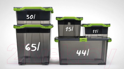 Контейнер для хранения Rotho Evo Total / 1008490000 (15л, антрацит/красный)