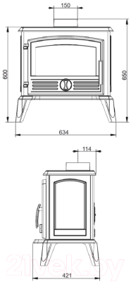 Печь-камин Everest F8