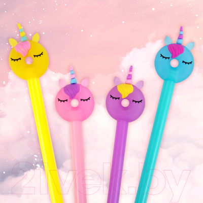 Ручка шариковая Юнландия Единорог-пончик / 143803