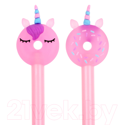 Ручка шариковая Юнландия Единорог-пончик / 143803