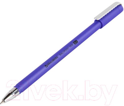 Ручка шариковая Brauberg Soft Touch Stick Metallic / 143699