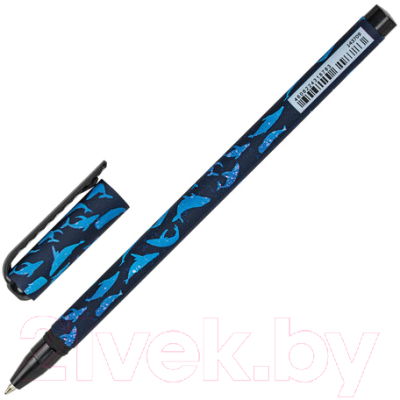 Ручка шариковая Brauberg Soft Touch Stick Whale / 143709