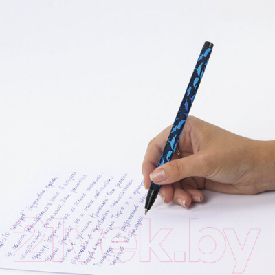 Ручка шариковая Brauberg Soft Touch Stick Whale / 143709