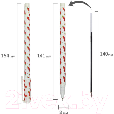 Ручка шариковая Brauberg Soft Touch Stick Chili Pepper / 143708