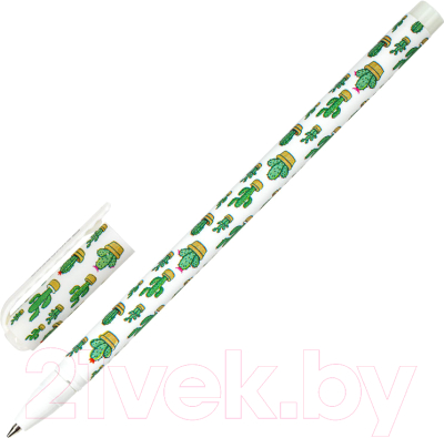 Ручка шариковая Brauberg Soft Touch Stick Cactus / 143707 - фото