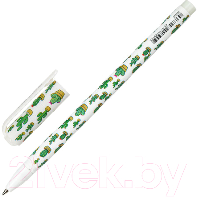 Ручка шариковая Brauberg Soft Touch Stick Cactus / 143707