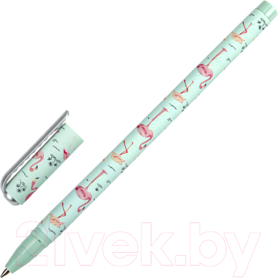 Ручка шариковая Brauberg Soft Touch Stick Flamingo / 143705 - фото