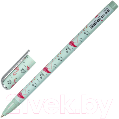 Ручка шариковая Brauberg Soft Touch Stick Flamingo / 143705
