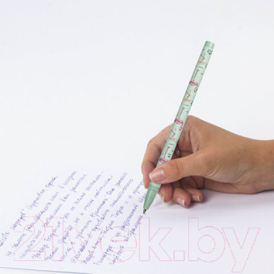 Ручка шариковая Brauberg Soft Touch Stick Flamingo / 143705