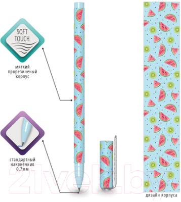 Ручка шариковая Brauberg Soft Touch Stick Juicy Fruit / 143704