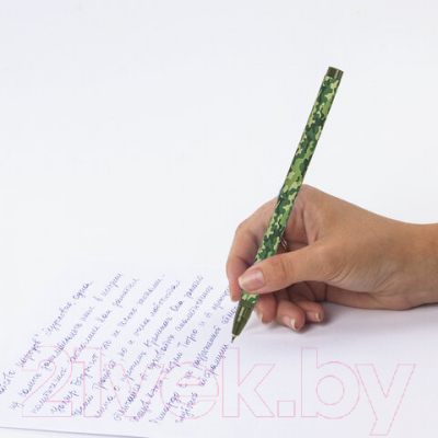 Ручка шариковая Brauberg Soft Touch Stick Khaki / 143703