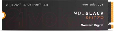 SSD диск Western Digital Black SN770 NVMe 1TB (WDS100T3X0E) - фото