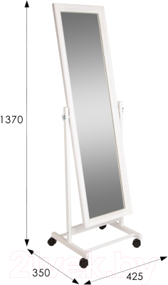 Зеркало Мебелик В 27Н (белый)