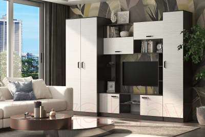 Стенка Евва Престиж-2 АЭП ПС-003-11 (без рисунка венге/бодега)