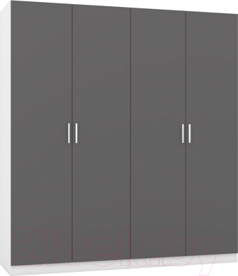 Шкаф Интермебель Марсель-5 / МР 01-05 (графит серый) - фото