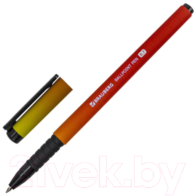 Ручка шариковая Brauberg Soft Touch Grip Gradient Neon / 143710
