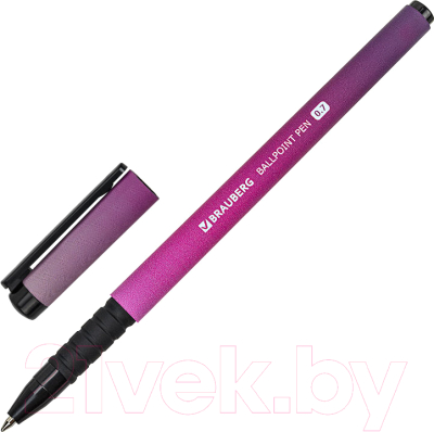 Ручка шариковая Brauberg Soft Touch Grip Gradient Neon / 143710