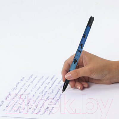 Ручка шариковая Brauberg Soft Touch Grip Night City / 143712