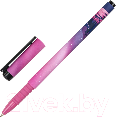 Ручка шариковая Brauberg Soft Touch Grip Stars / 143715 - фото