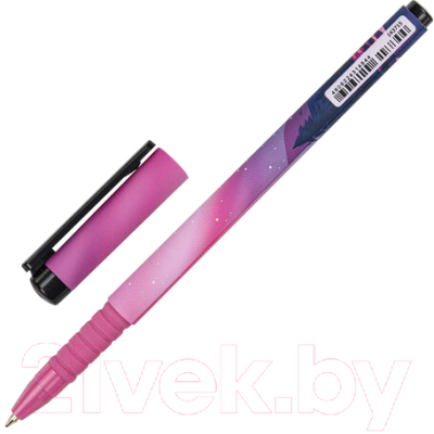 Ручка шариковая Brauberg Soft Touch Grip Stars / 143715