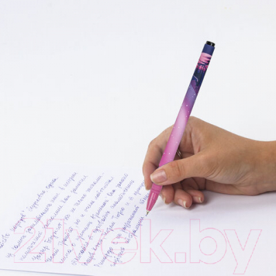 Ручка шариковая Brauberg Soft Touch Grip Stars / 143715