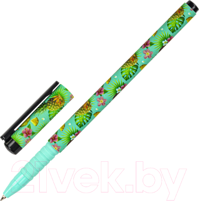 Ручка шариковая Brauberg Soft Touch Grip Pineapple / 143718 - фото