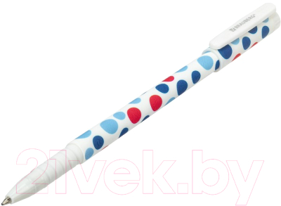 Ручка шариковая Brauberg Soft Touch Grip Dots / 143722