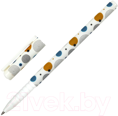 Ручка шариковая Brauberg Soft Touch Grip Dots / 143722