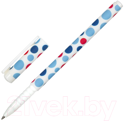 Ручка шариковая Brauberg Soft Touch Grip Dots / 143722