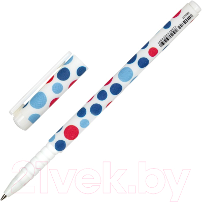Ручка шариковая Brauberg Soft Touch Grip Dots / 143722