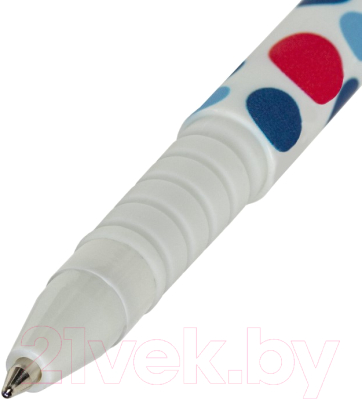 Ручка шариковая Brauberg Soft Touch Grip Dots / 143722