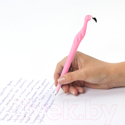 Ручка шариковая Юнландия Фламинго / 143775