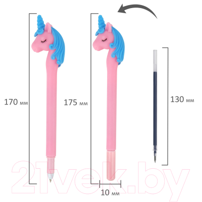 Ручка шариковая Юнландия Единорог / 143776