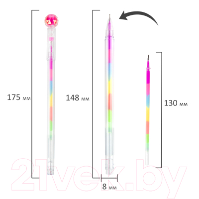 Ручка шариковая Юнландия Хрустальный шар / 143785