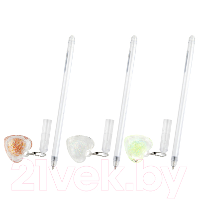 Ручка шариковая Юнландия Хрустальное сердце / 143792