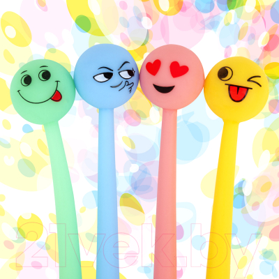 Ручка шариковая Юнландия Смайлик / 143793