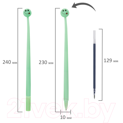 Ручка шариковая Юнландия Смайлик / 143793