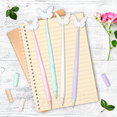 Ручка шариковая Юнландия Бабочка / 143795