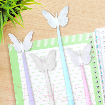 Ручка шариковая Юнландия Бабочка / 143795