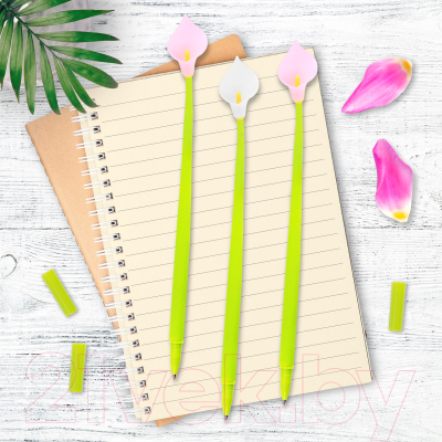 Ручка шариковая Юнландия Цветок / 143797