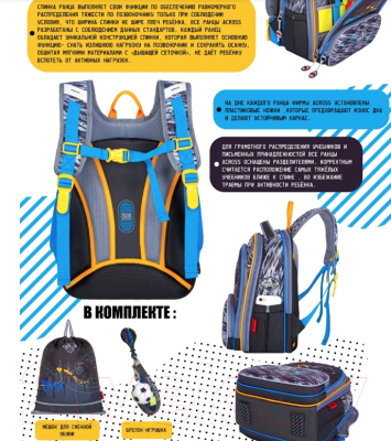 Школьный рюкзак Across ACR22-198-2