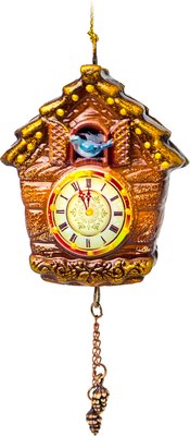 Елочная игрушка Грай Часы с кукушкой ЕГ-51 - фото
