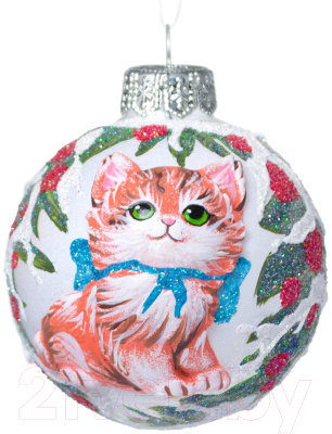Шар новогодний Грай Котенок ШБ80-6 - фото
