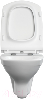 Унитаз подвесной с инсталляцией Cersanit Carina XL CO DPL EO / 64119 (с кнопкой смыва)