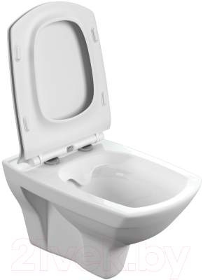 Унитаз подвесной с инсталляцией Cersanit Carina XL CO DPL EO / 64119 (с кнопкой смыва)